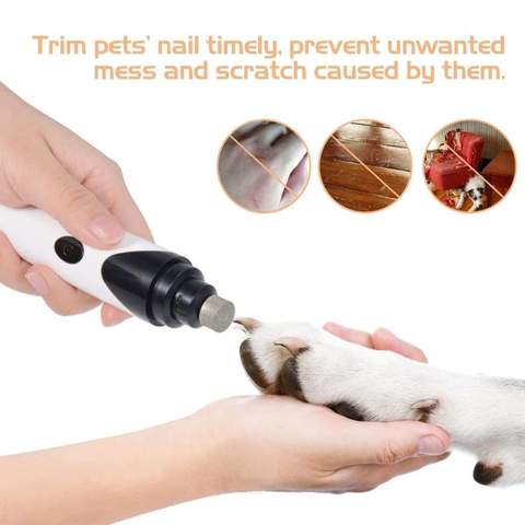 PresentPet Rechargeable Dog Nail Grinder - White