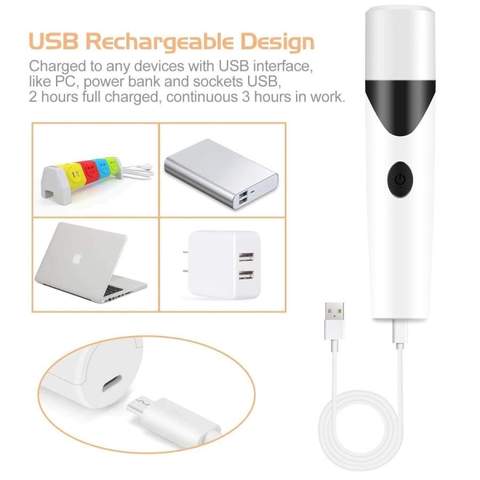 PresentPet Rechargeable Dog Nail Grinder - White