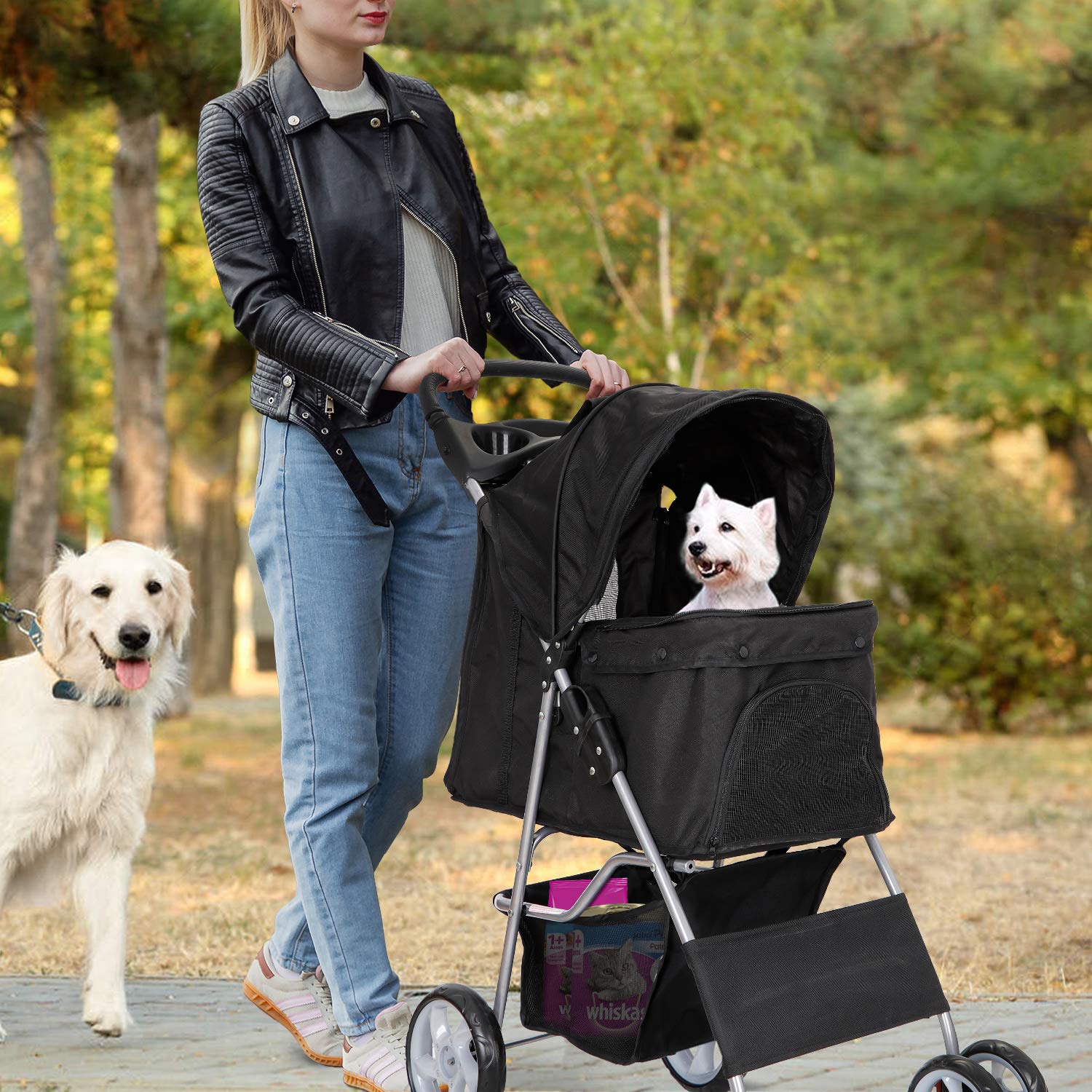 GenX Pets Foldable Dog Stroller Travel Carriage Pawfect Way