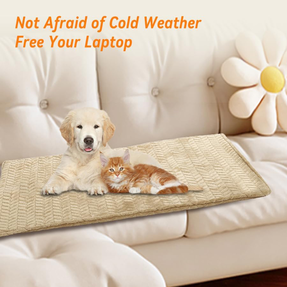 Fluffy Paws Indoor Pet Bed Warmer Electric Heated Pad with Free Cover