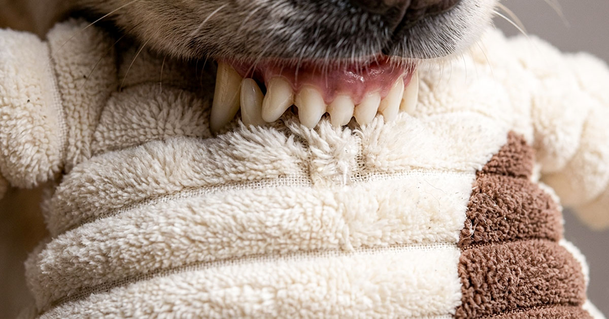 Textured Ribbed Surface Satisfies Natural Chewing Instincts