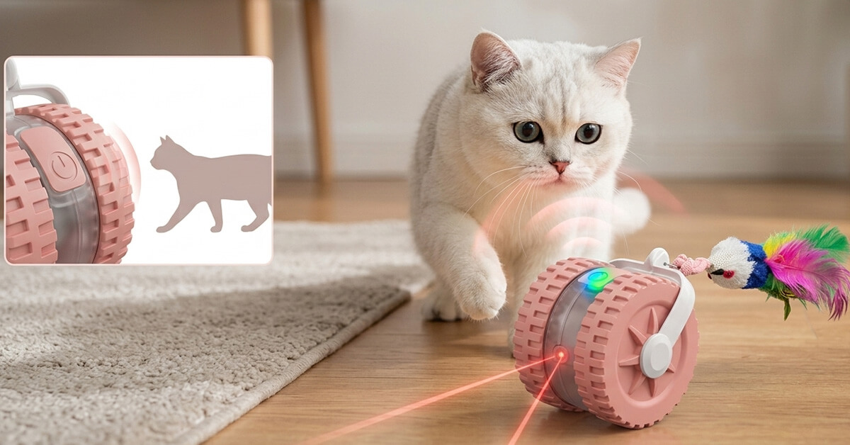 Motion-Activated Fun Starts Instantly When Cats Approach