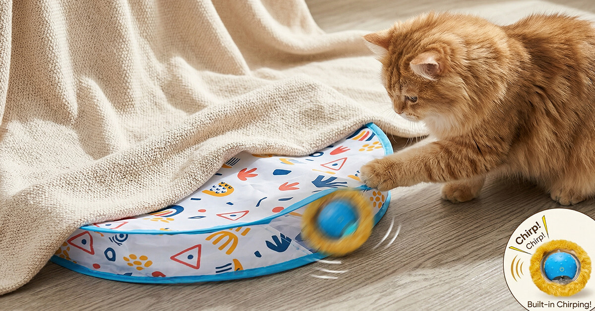 Mimics Hide-And-Seek Under Blankets Cats Love