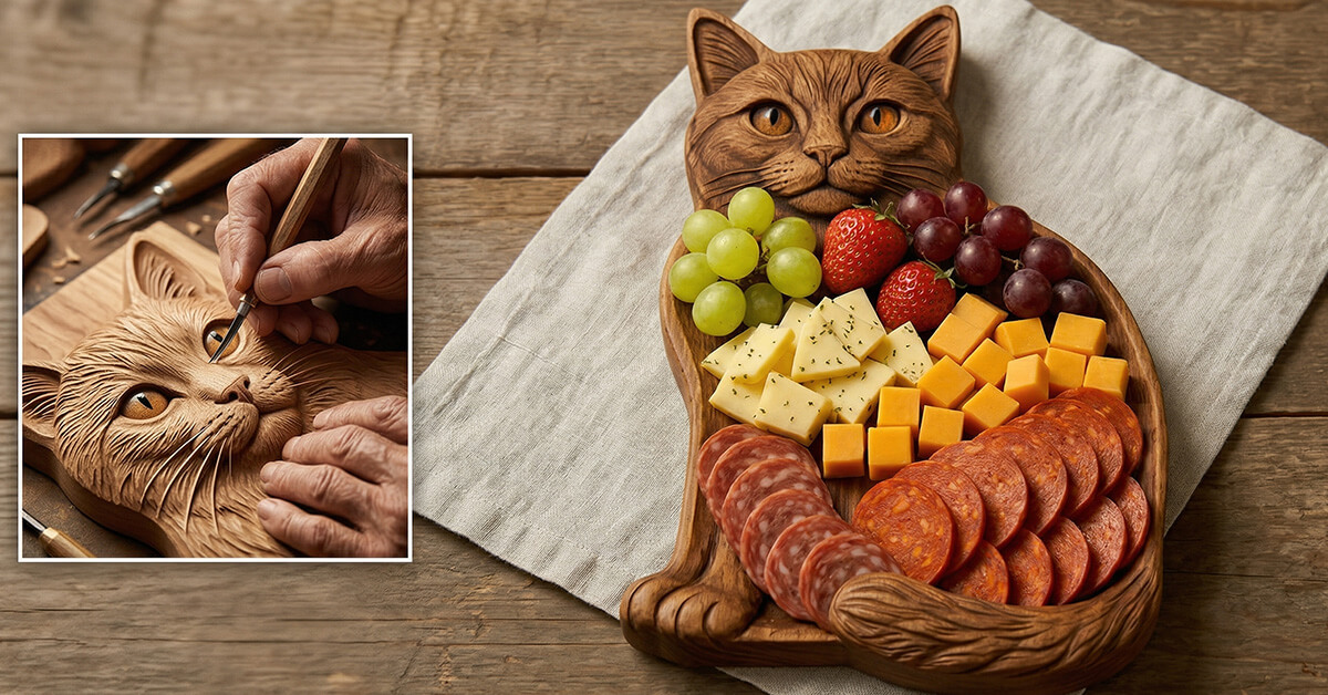 Handcrafted by Skilled Artisans with Feline Detail