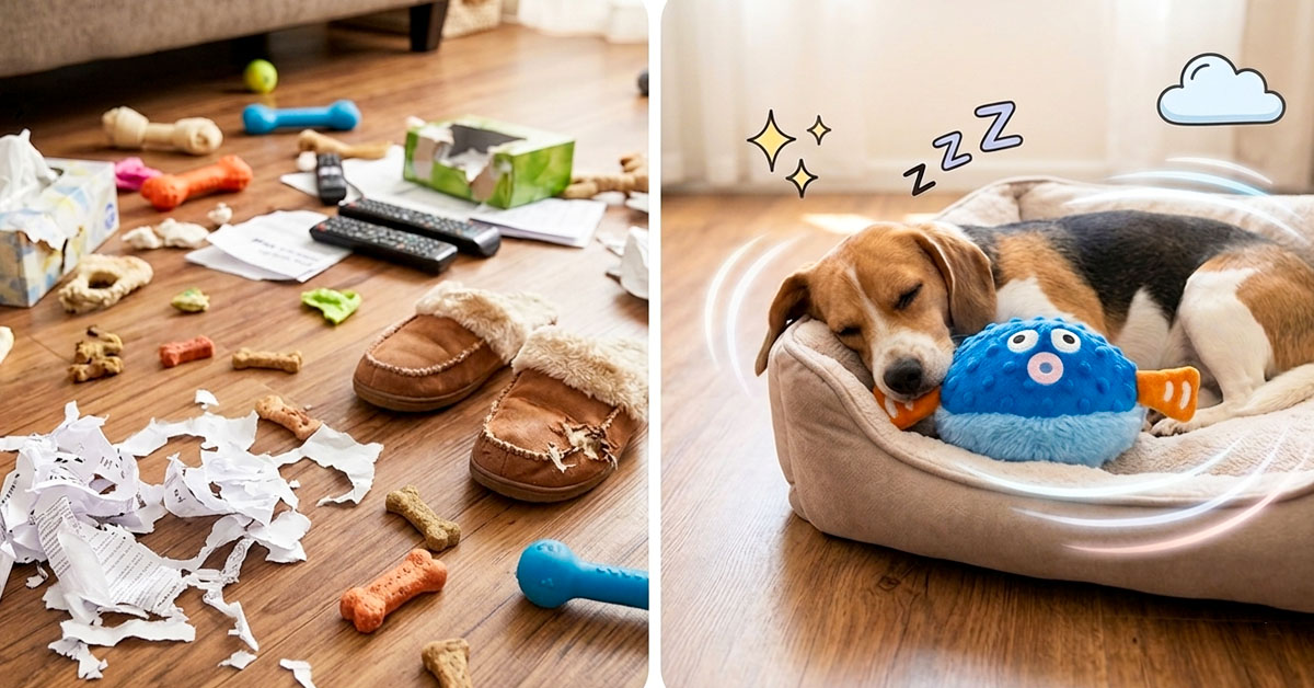 Reduces Destructive Chewing, Barking, and Restless Pacing