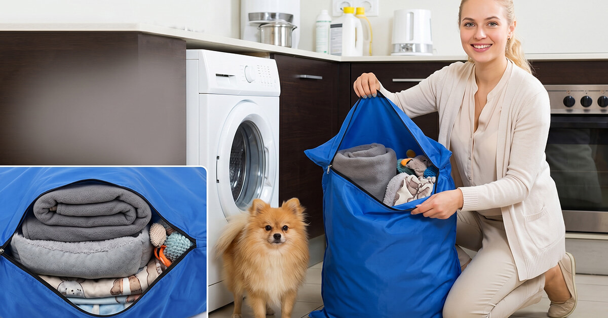Generous 60×70cm Capacity Fits Bulky Pet Items