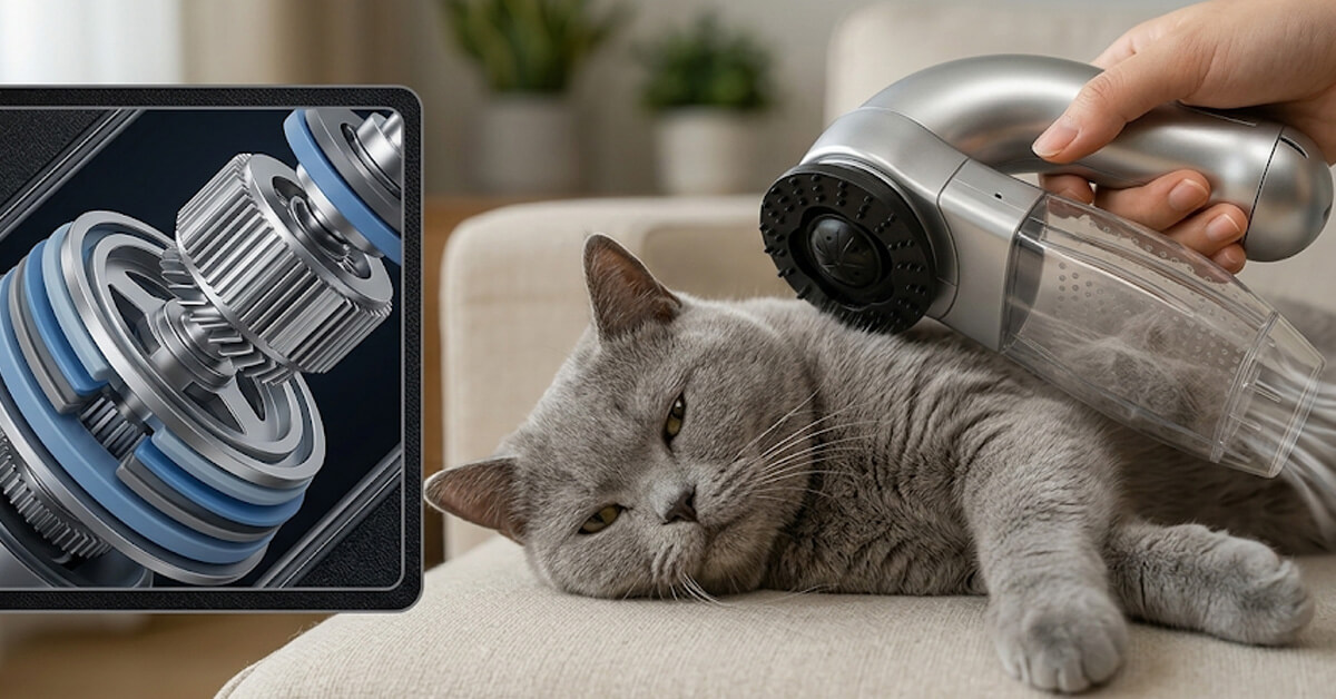 Quiet Motor Keeps Anxious Cats Calm
