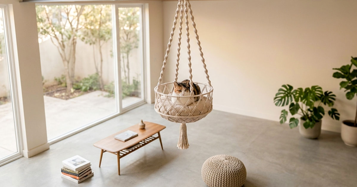 Gentle Sway Soothes Restless Cats Into Deep Sleep