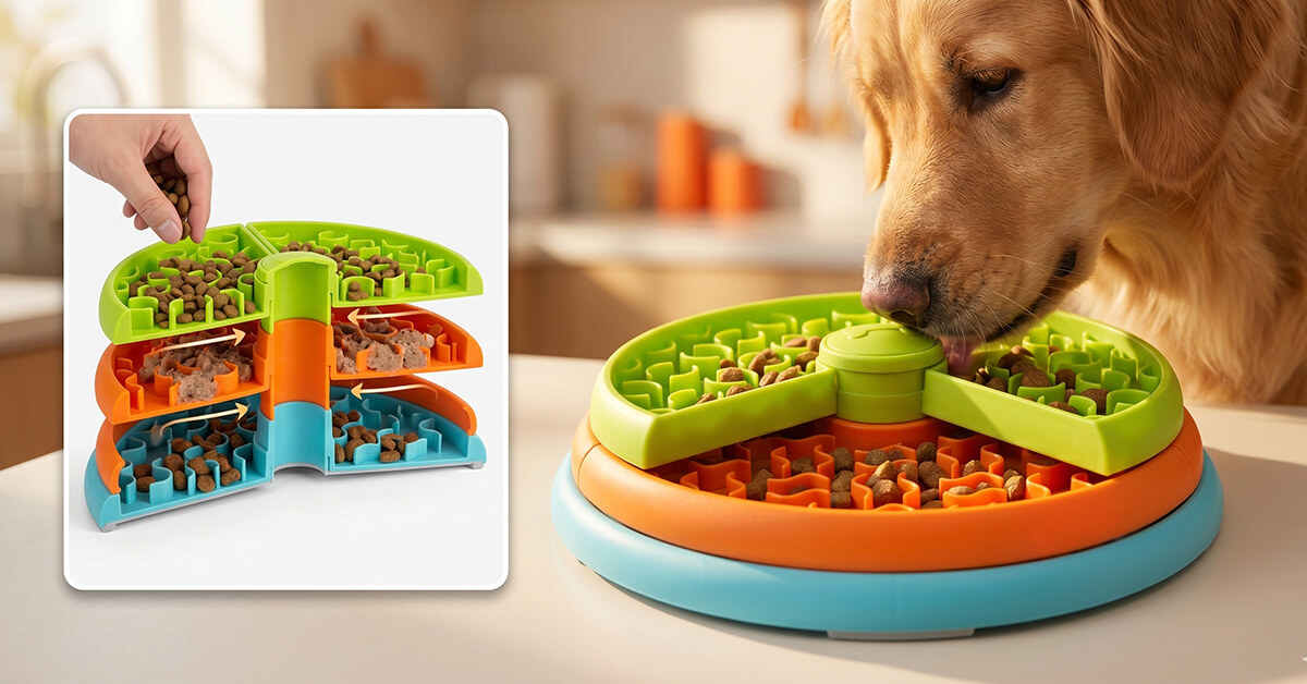 Slows Eating with 3-Level Maze Design