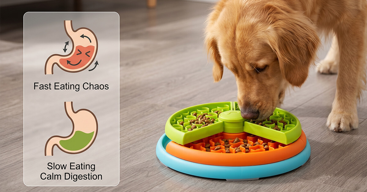 Reduces Bloating, Choking, and Vomiting Risks