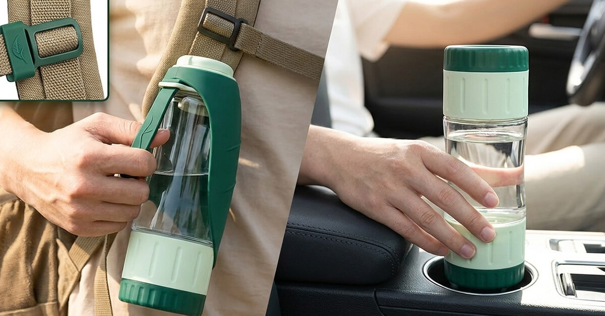 Clips Easily Into Any Bag or Car Holder