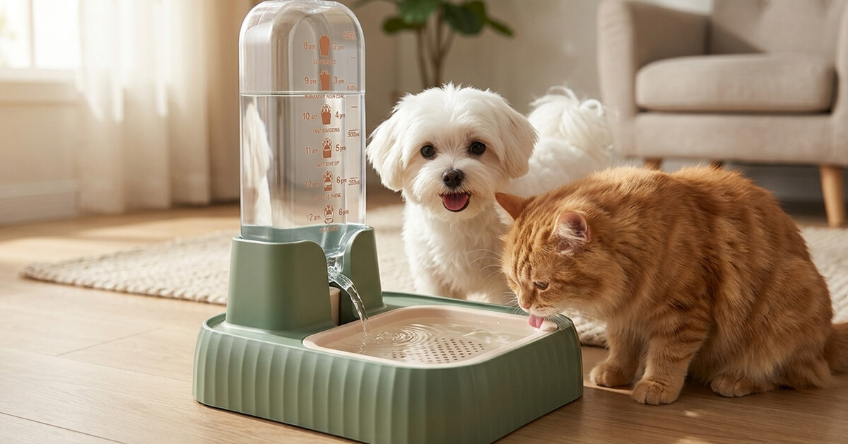 Keeps Pets Hydrated Automatically All Day Long