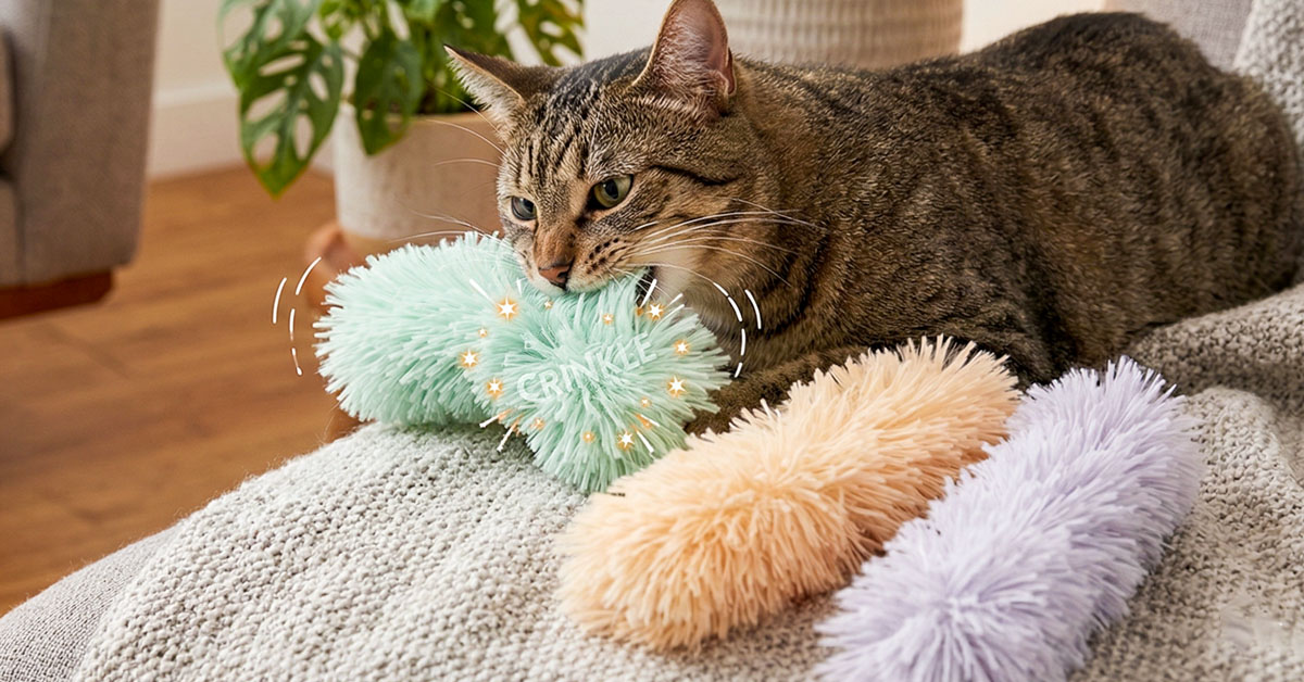 Crinkle Sound Triggers Irresistible Biting And Wrestling