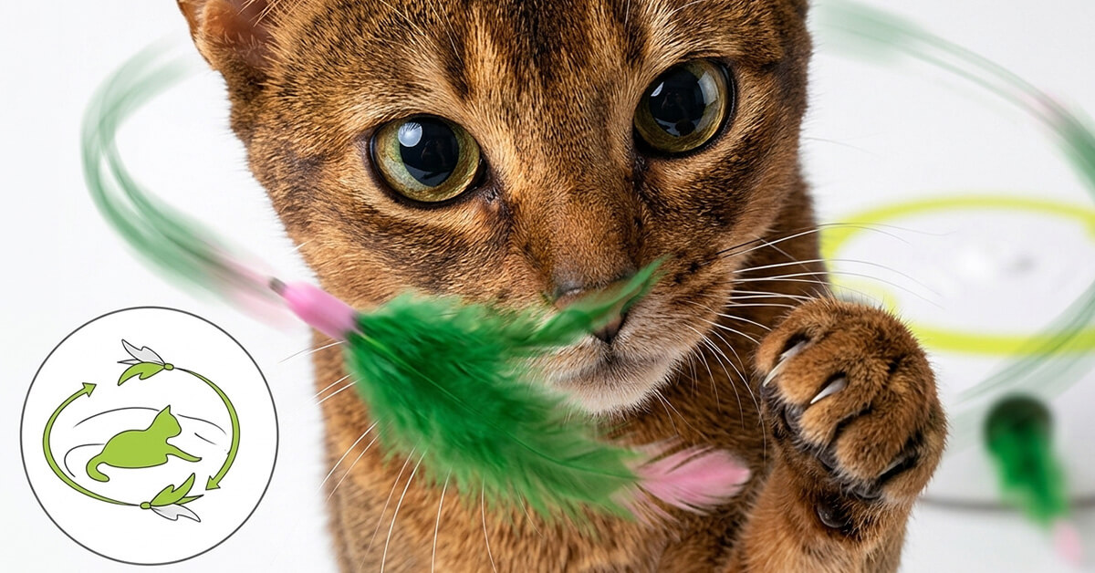 Gives Cats Endless Interactive Feather-Chasing Fun