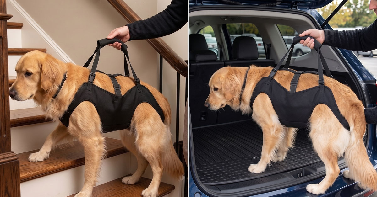 Reliably Supports Dogs on Stairs and Car Rides