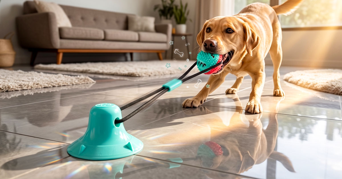 Suction Cup Enables Solo Tug-Of-War Play