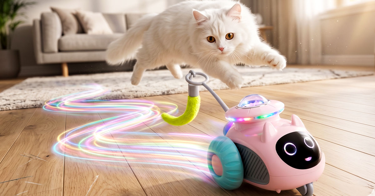 Stimulates Hunting Instincts With Fast, Unpredictable Movement