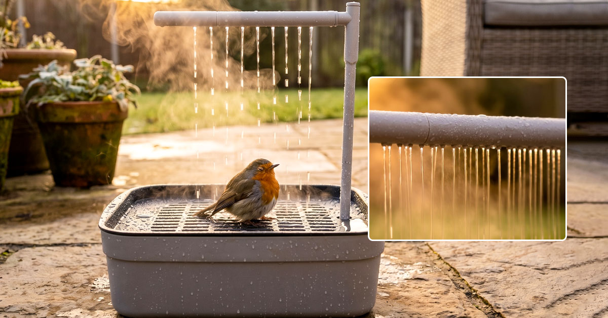 Mimics Natural Rainfall With 26-Hole Shower Pipe
