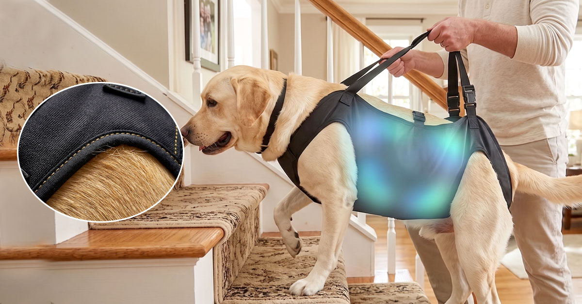 Lifts Large Dogs Safely with Zero Pressure Points