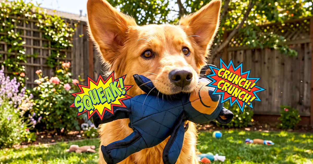 Built-in Squeaker Keeps TuffBear Endlessly Entertaining