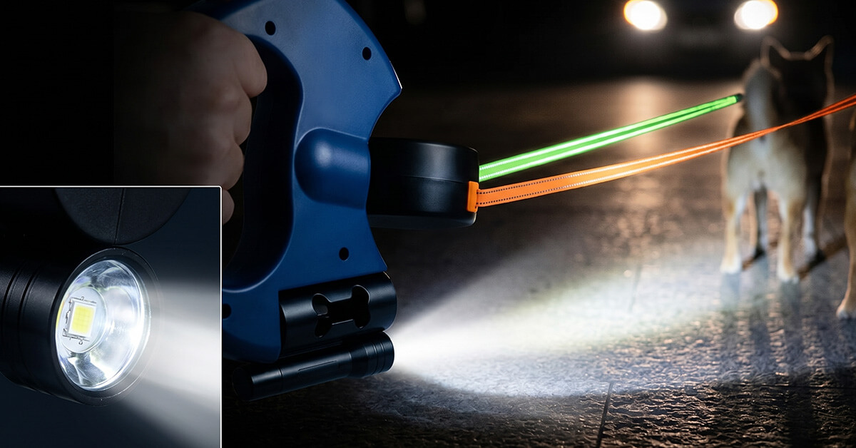 Built-In LED Lights Your Path After Dark