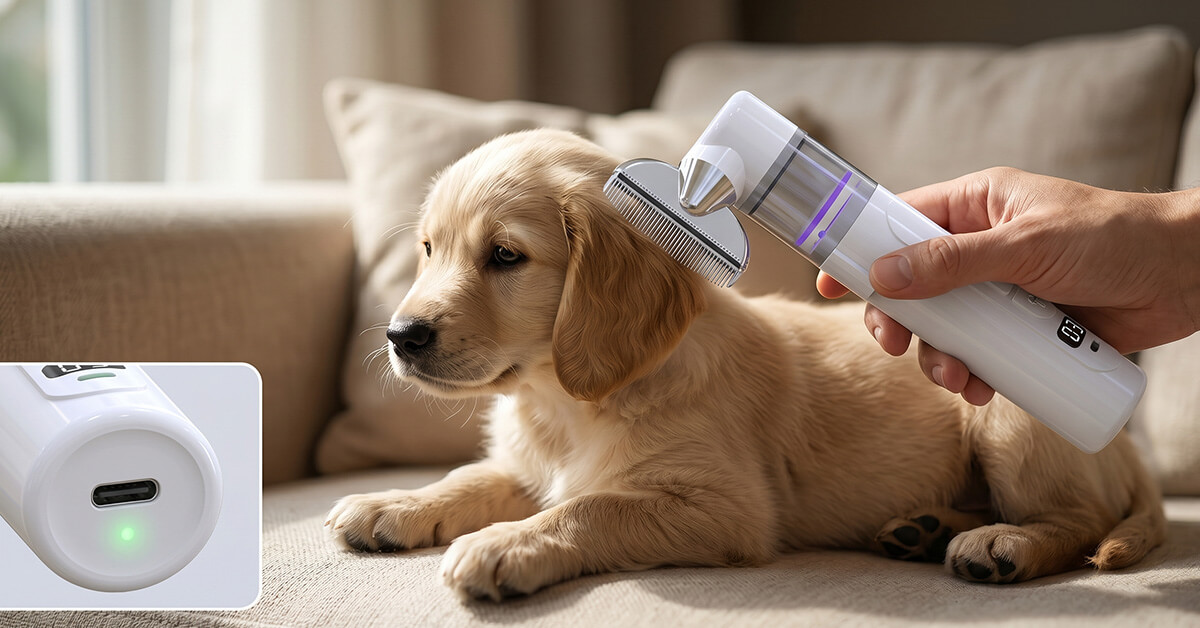Wireless Design Allows Grooming Pets Anywhere
