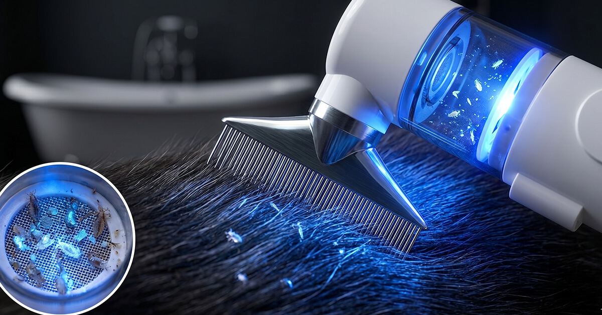Built-In Blue Light Enhances Lice Detection Instantly