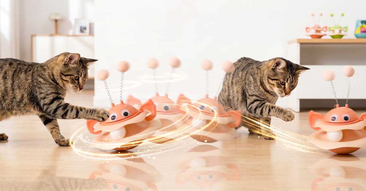 Features 360° Wobble Action Cats Love