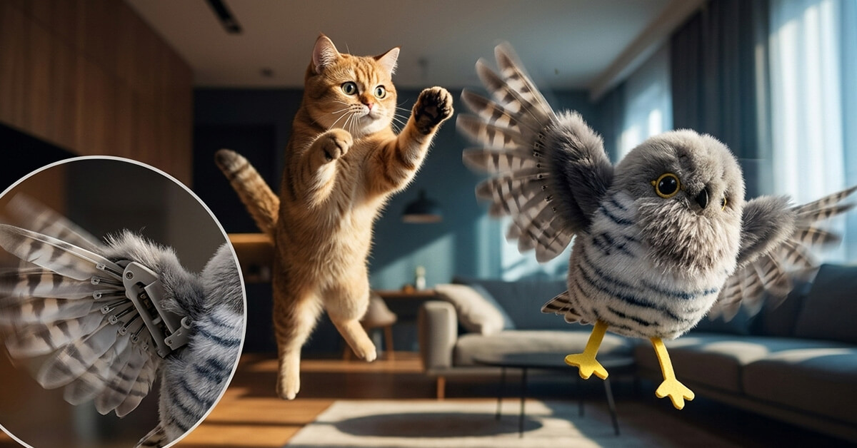 Flapping Wings Drive Cats Wild with Excitement