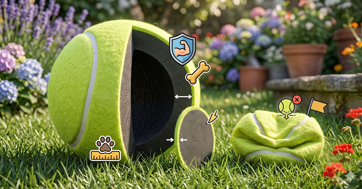 Thicker than tennis balls for lasting toughness