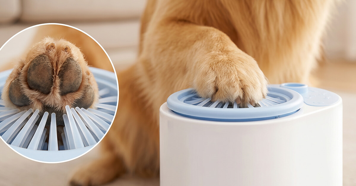 Soft Silicone Bristles Protect Sensitive Paws