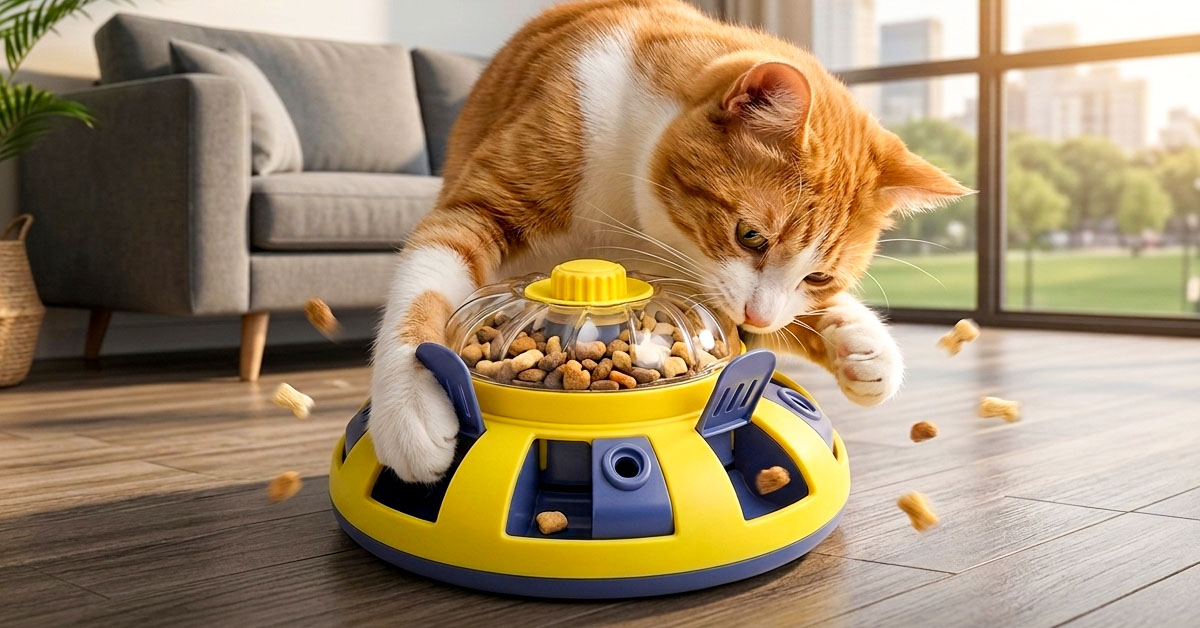 Hides Food to Stimulate Natural Hunting Instincts