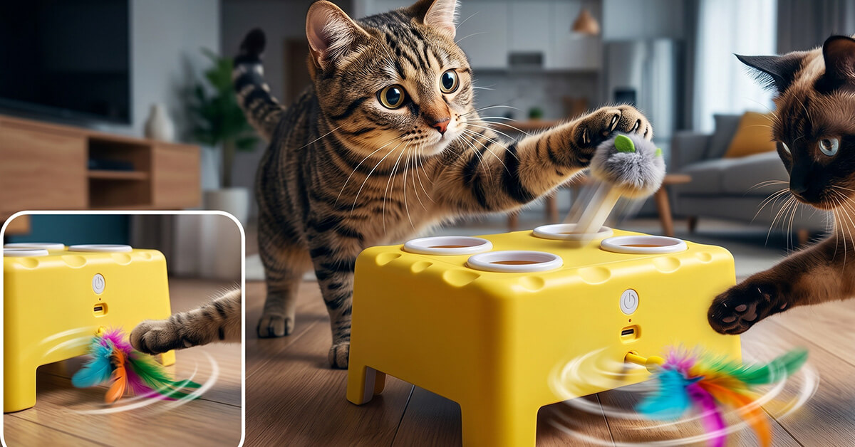 Dual-Mode Play: Pop-Up Mouse Meets Rotating Feather