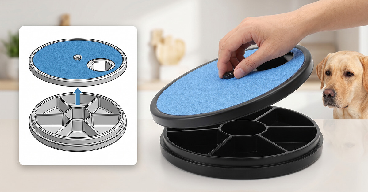 Removable Lid Allows Quick Cleaning And Treat Refills