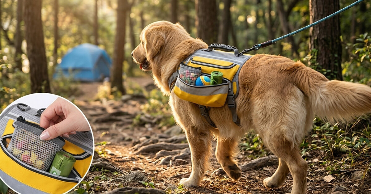 Lets Your Dog Carry Their Own Supplies Independently