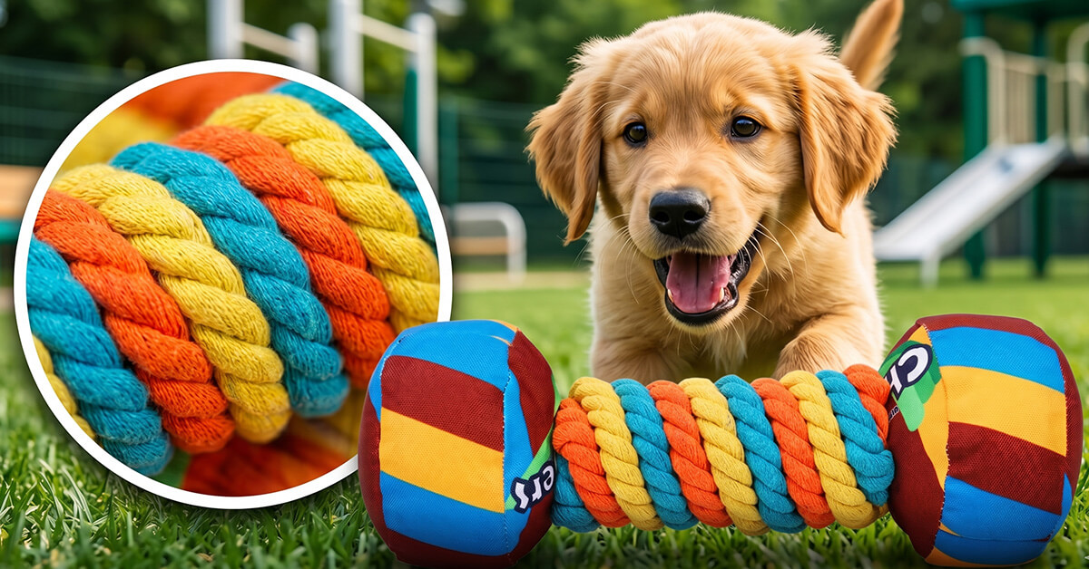 Colorful design keeps puppies engaged and entertained