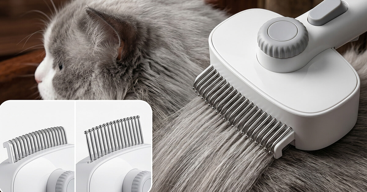 ClumpClear's Adjustable Teeth Customize Grooming Depth Instantly
