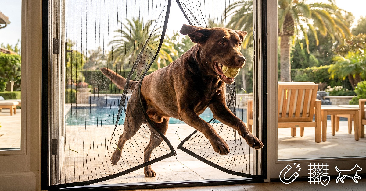 Heavy-Duty Mesh Survives Thousands of Pet Entries