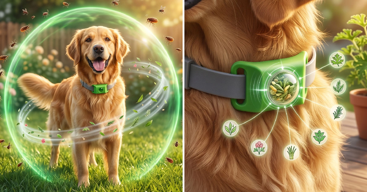 Repels Fleas and Ticks Without Synthetic Pesticides